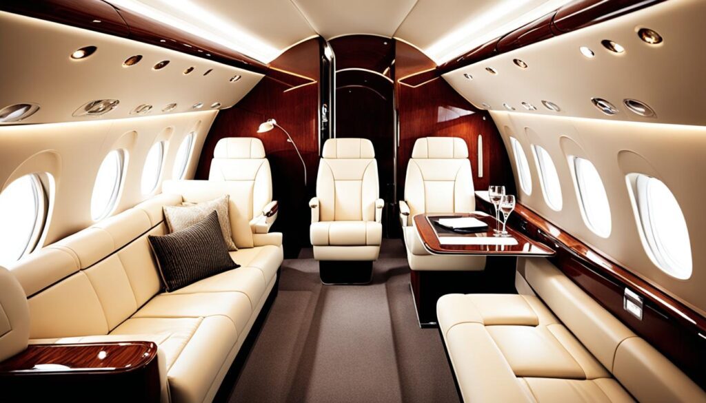 private jet charter amenities